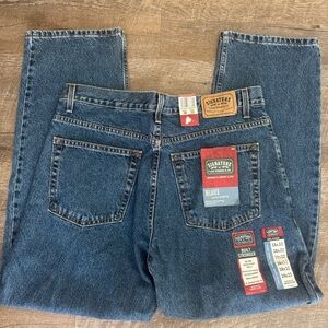 Levi Signature Men's Relaxed Straight Jeans Medium Wash 38x32 Blue Denim